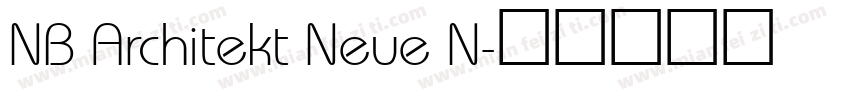 NB Architekt Neue N字体转换